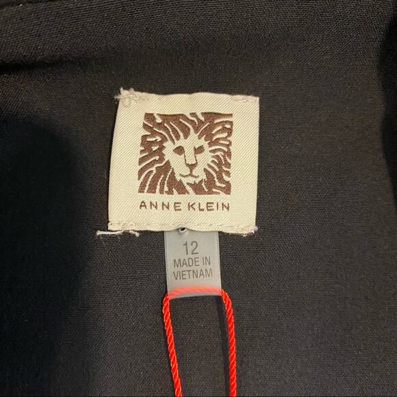 Anne Klein 3 Button Suit Jacket Sz 12 Black Blue NWT - Picture 8 of 10